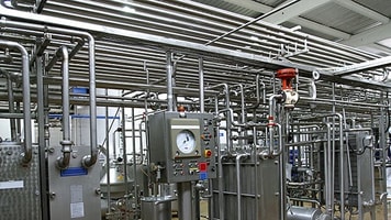 Pipes food factory processing