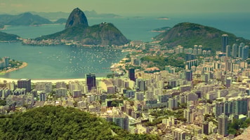 rio de janeiro and sugarloaf mountain from corcovado