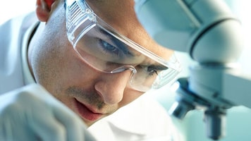 Scientists research laboratory