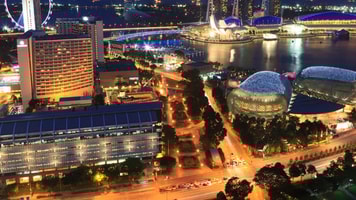 Singapore night city scape
