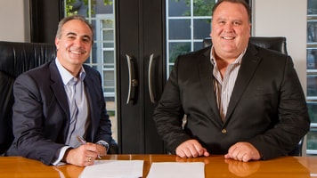Stefano marani ceo renergen and schalk venter ceo afrox