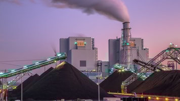 stock image of coal power station
