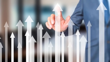 upward trend progress concept