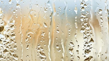 Water drops on glass