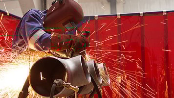 Welding sparks