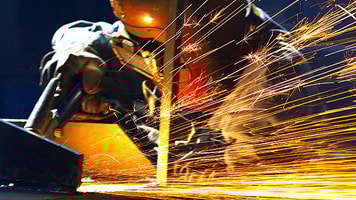 Welding sparks