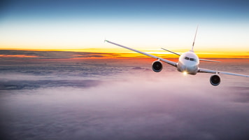 Airplane in the sky