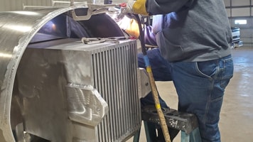 Aluminum vessel fabrication