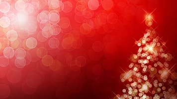 Christmas tree defocused lights