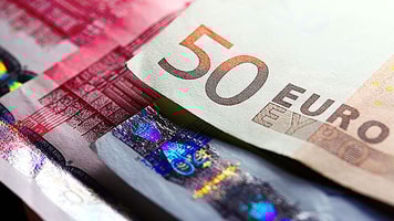 Euro currency close up
