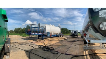 Gas Fired Vaporizer, High Pressure Pump Skid and Queen LNG Mobile Storag...