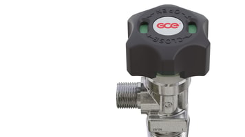© GCE  | The new 90 degree-turn, one touch diaphragm valve from GCE.