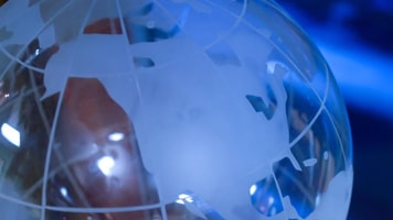 North America map globe