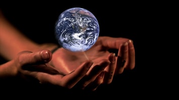 Hands world climate change global warmning