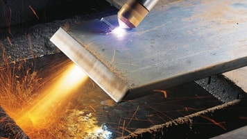Hypertherm Centricut torch used in welding application.