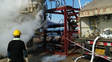 Liquid nitrogen for concrete cooling