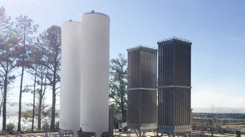 liquid oxygen aeration system for a hydroelectric plant in Alabama