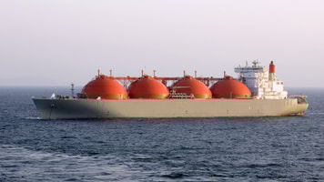 LNG tanker on the ocean