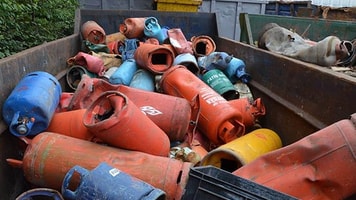 Metal theft, assorted gas cylinders