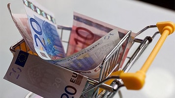 Euros in a trolley
