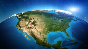 North America from space. Elements of this image furnished by NASA