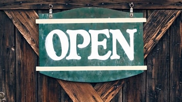 open sign