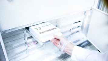 Vaccine in freezer
