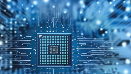 blue circuit board electronics