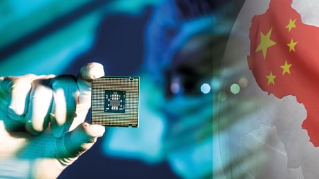 electronic chip and china