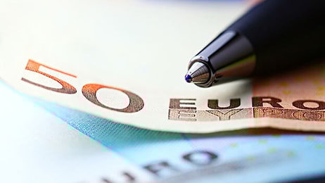 Euro finance pen currency