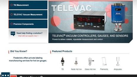 Fredericks Company website screengrab.