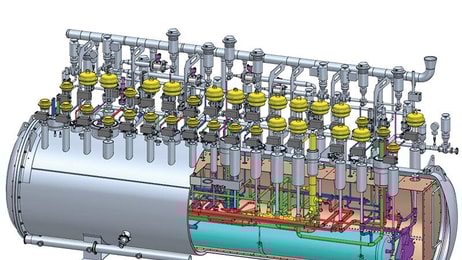 Helium conditioning equipment, DEMACO valve box