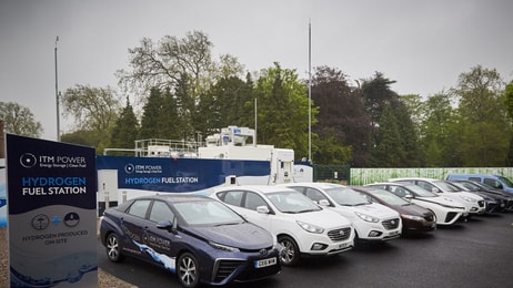 Itm power boc first h2 hydrogen station in london fuel cell cars