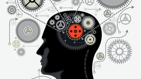Brain cogs, innovative thinking