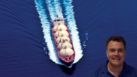 LNG ship and Duncan Gaskin IOM Sept16