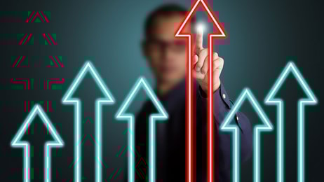 progress upward trend concept