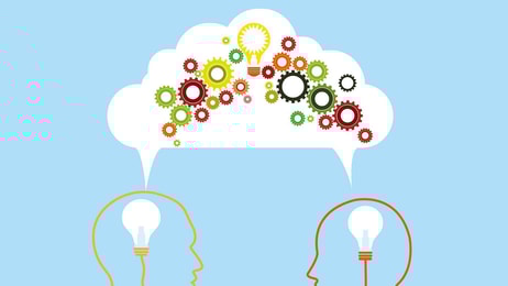 sharing ideas concept, merger, acquisition
