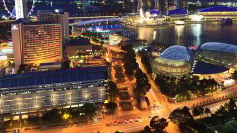 Singapore night city scape