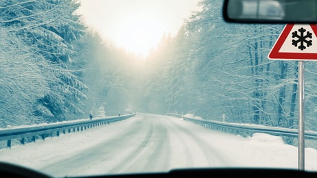 snowy road