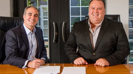 Stefano marani ceo renergen and schalk venter ceo afrox