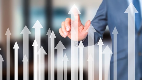 upward trend progress concept