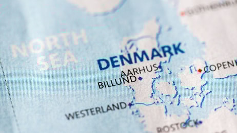 western europe denmark map