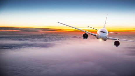Airplane in the sky