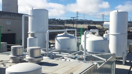 Air sep two asv45000 vpsa oxygen plants at a wastewater treatment facility in san francisco ca usa