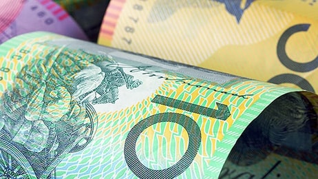 Australia currency close up
