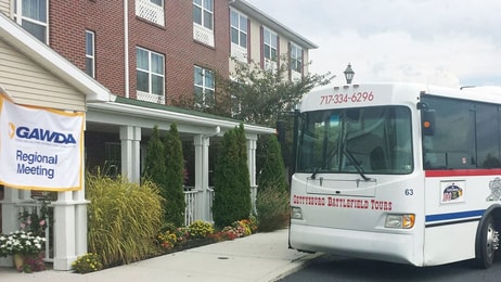 battlefield tour bus