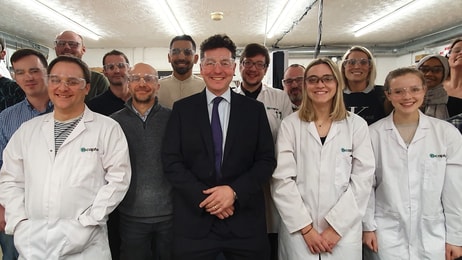C-Capture CEO Tom White (centre) and team Jan2020