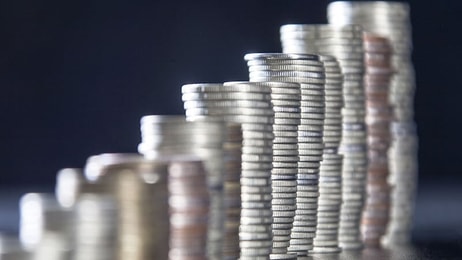Coins upward trend graph