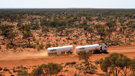 Evol lng tanker deliving to mine site wa