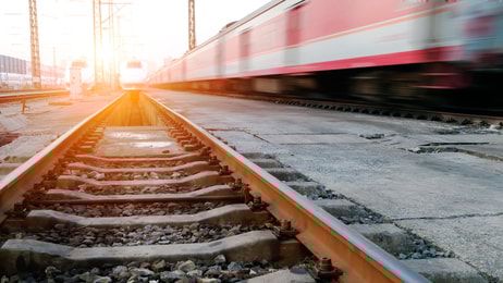 fast moving train